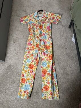 Big Bud Press Floral Short-Sleeve Jumpsuit in Multi-Color